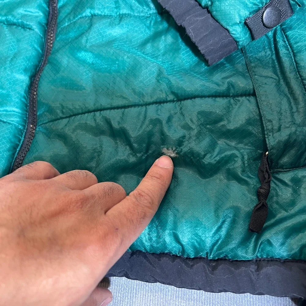The North Face Puffer Jacket Mens Emerald Green Black‎ Ripstop Insulated Coat